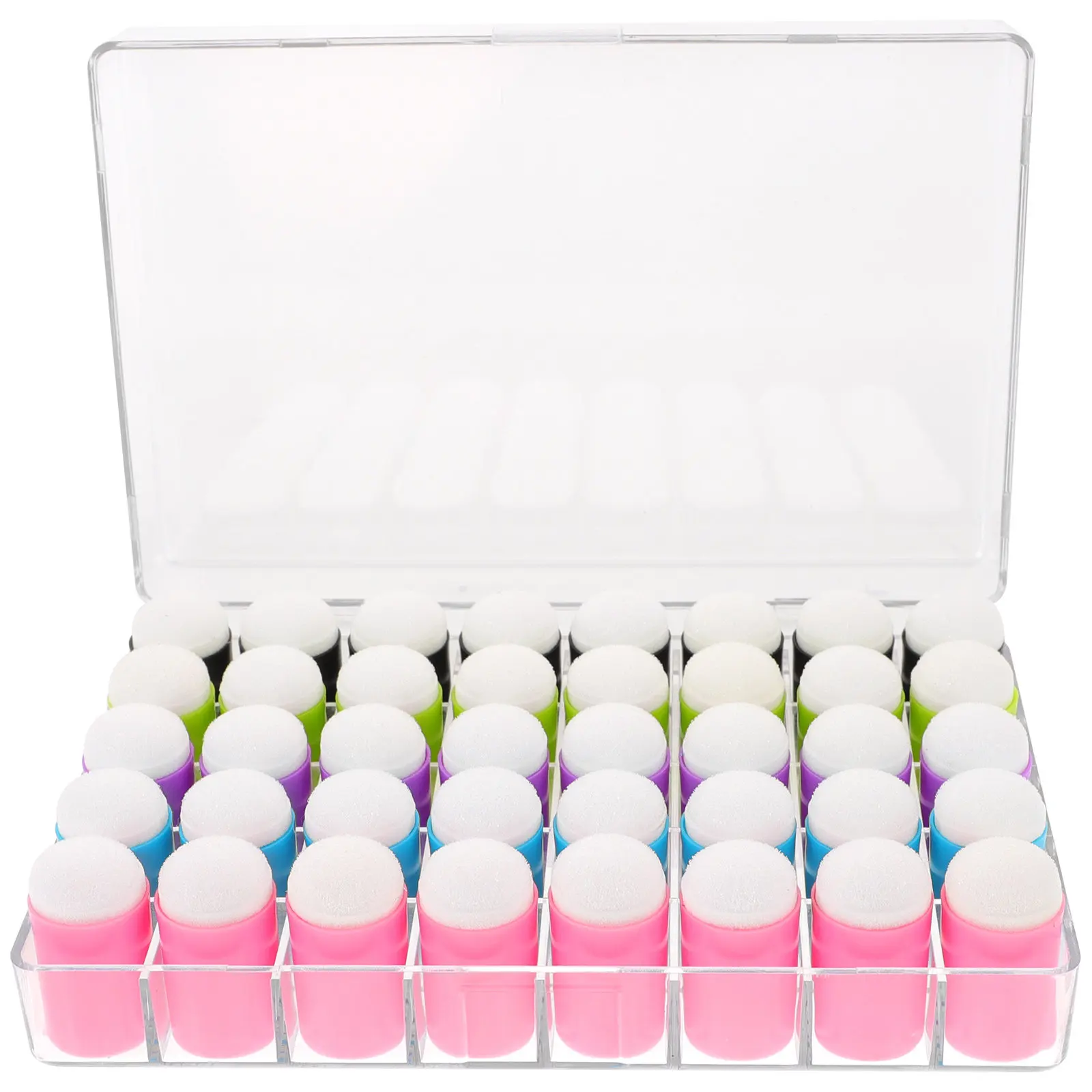 40Pcs 손가락 스탬프 도버 PVC 스폰지 씰 드로잉 도구 안전하고 내구성이 뛰어난 창의적인 놀이 활동 손가락 스탬프 도버