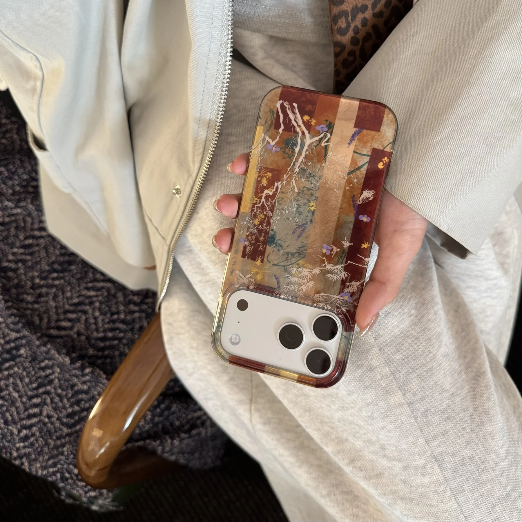 Oriental Artistic Floral Retro Plant & Butterfly Phone Case Cover