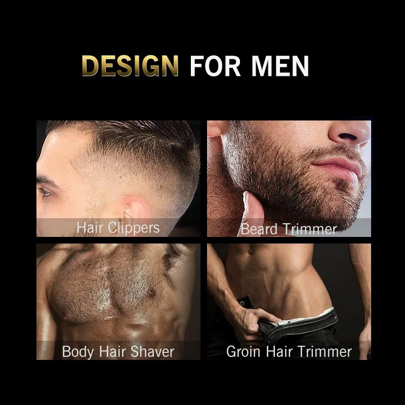 VGR 원블레이드 방수 헤어/수염 트리머 바디/음모/비키니 면도기 얼굴 전기 면도기 남녀공용 충전식 V-017