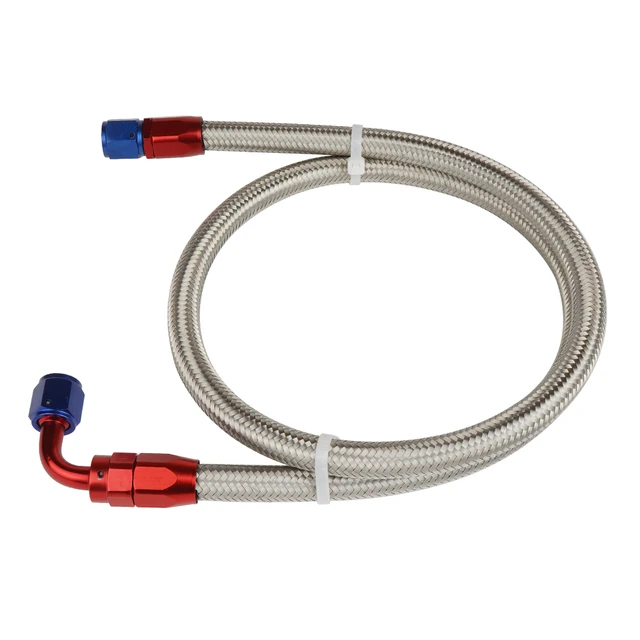 Universal Fuel Line Hose Fitting Kit Stainless Steel Braided Hose End  Ftting Adapter 1m CPE Fuel