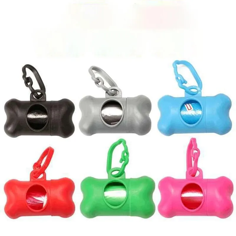 Dog Poop Bag Holder Bone Shaped Pet Garbage Bag Dispenser for Dogs Carrying Cleaning Supplies