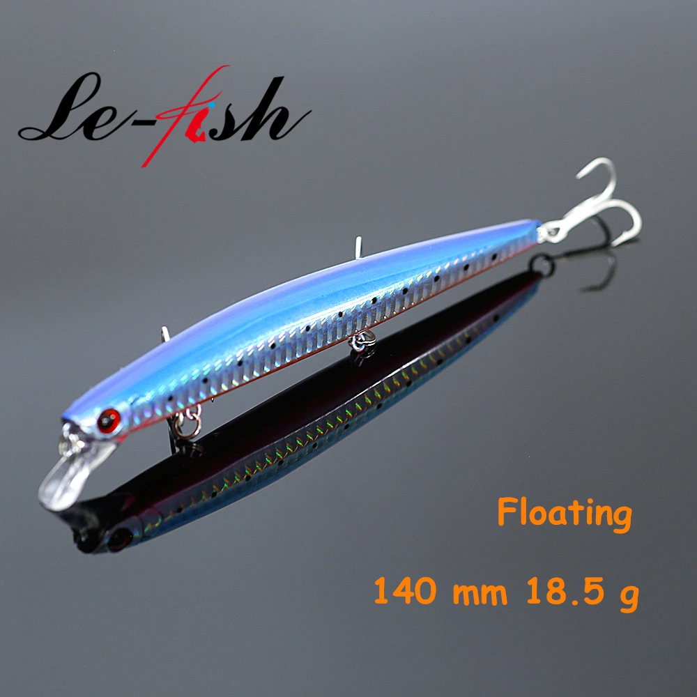 

Le Fish 140mm 18.5g Floating Sea Bass Fishing Lures Baits Minnow Lures with Hard lure Good Action Wobblers Tackle Pi