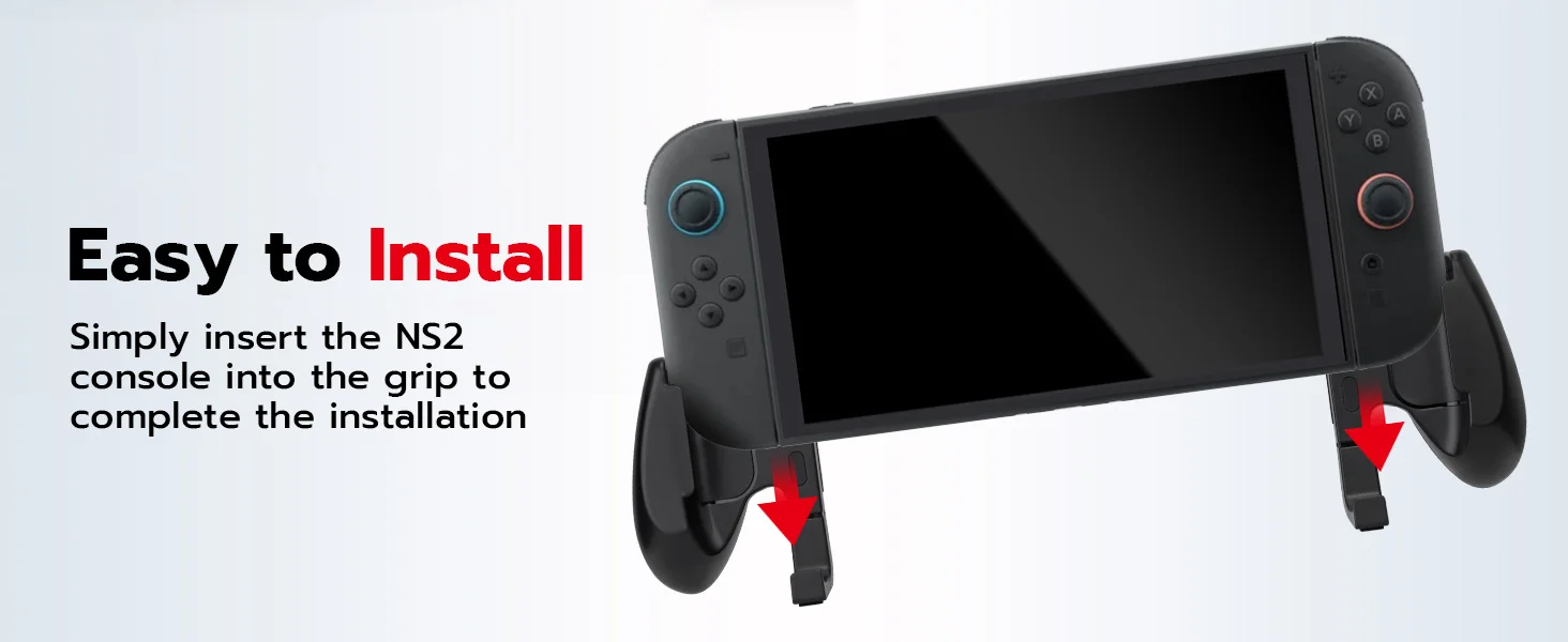 Handgriffhülle für Nintendo Switch 2, mit Ständerhalter, rutschfeste Schutzhülle mit 5 Spielkartensteckplätzen für Switch 2 Zubehör – Detail 7