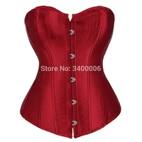 Caudatus Women Corsets Bustiers Overbust Tops Satin Sexy Costume Corselet Brocade Vintage Bridal Korsett Plus Size DropShipping