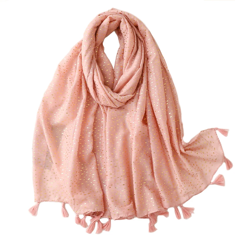 2022-spring-dot-print-gold-foil-tassel-scarf-shawls-long-beautiful-polka-spot-pattern-hijab-wrap-7-color-free-shipping