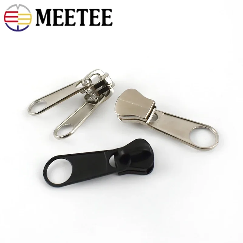 Zipper Head Resin Zippers Puller Purse Double Side Zip Slider Zips Reapir Kit DIY Garment Sewing Accessories 5Pcs Meetee 10#