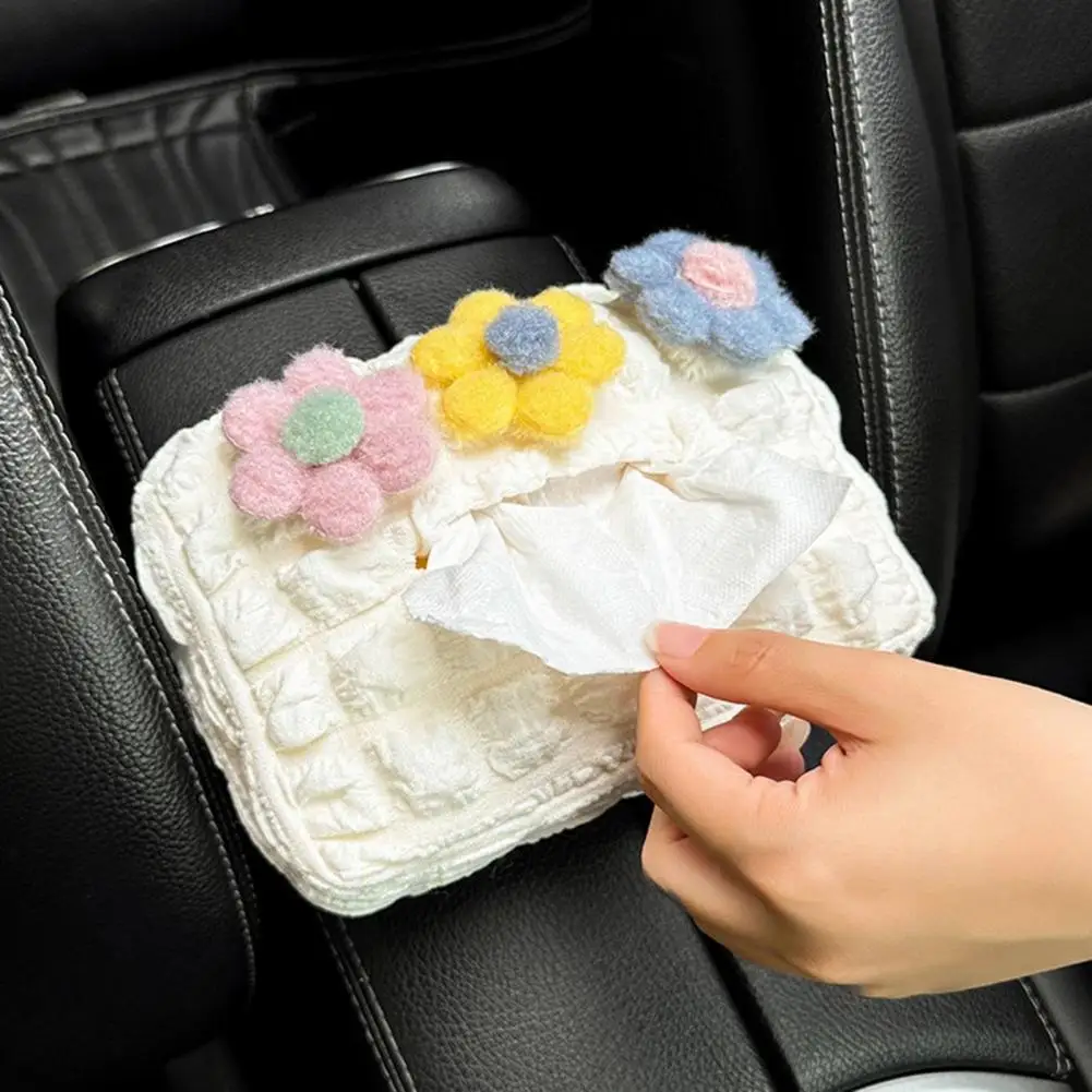 Minimalistic Car Tissue Box Effortless Extraction Space-saving Design Front Rear Seat Locations Available Auto Tissue Case