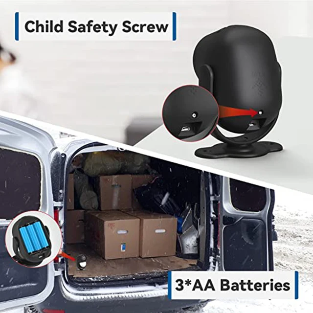 Motion Sensor Alarm with Remote Control, Indoor Wireless Infrared Security Motion Detector with Siren (125dB, 3*AA Batteries) 3