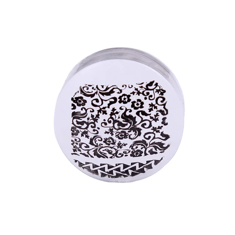 Nail Art Stamp Head 5/10Pcs 4cm Clear Jelly Replacement Nail Stamping Tool For Manicure Design Accessory 5
