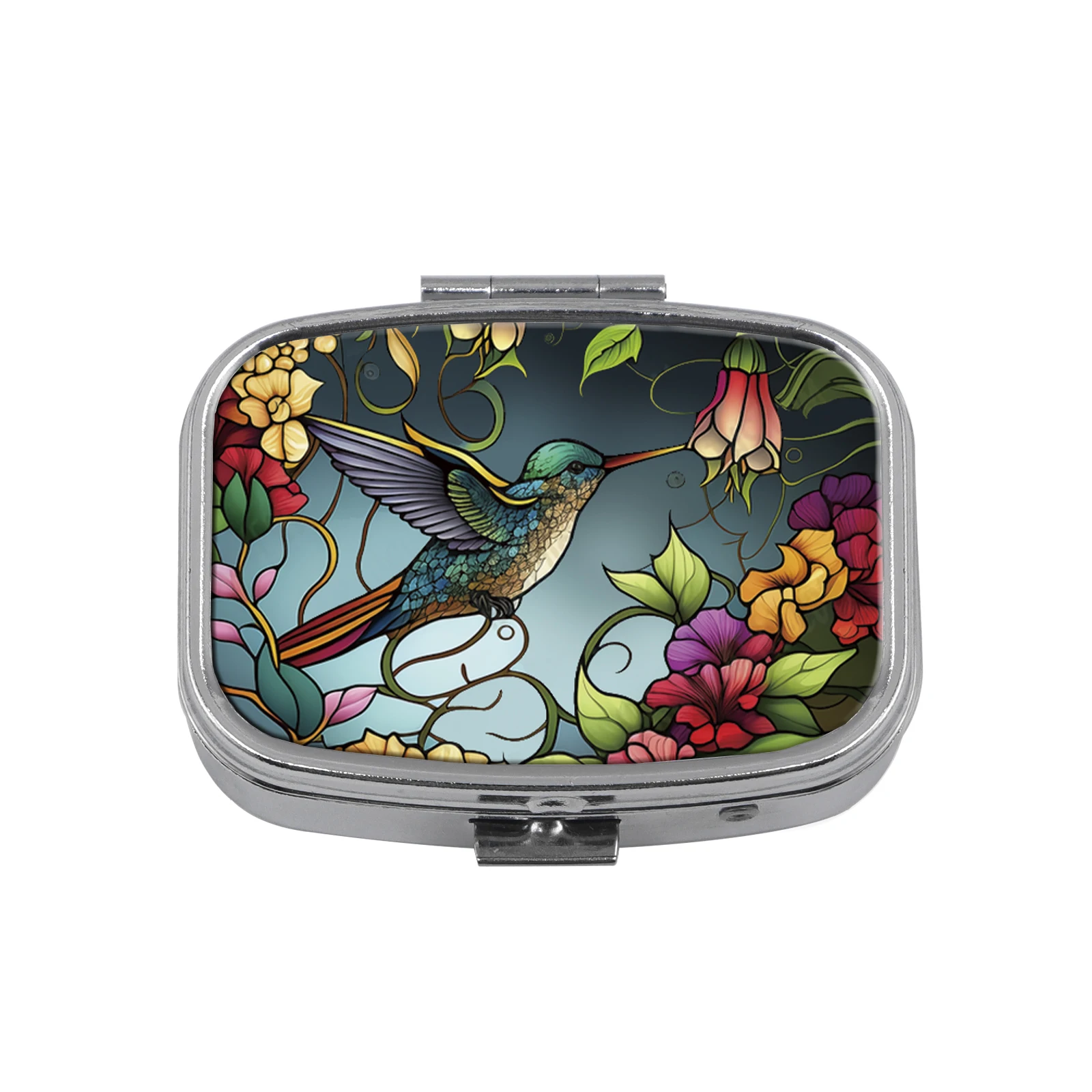 Mini Portable Cartoon Animal Pill Organizer with Multi-Grid Storage