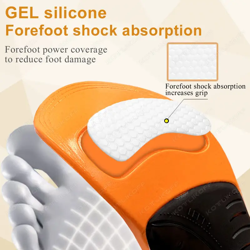 EVA Orthotic Sports Insole Arch Support Insert For Flat Feet PU Shock Absorption Plantar Fasciitis Heel Pain Orthopedic Insoles - Image 3