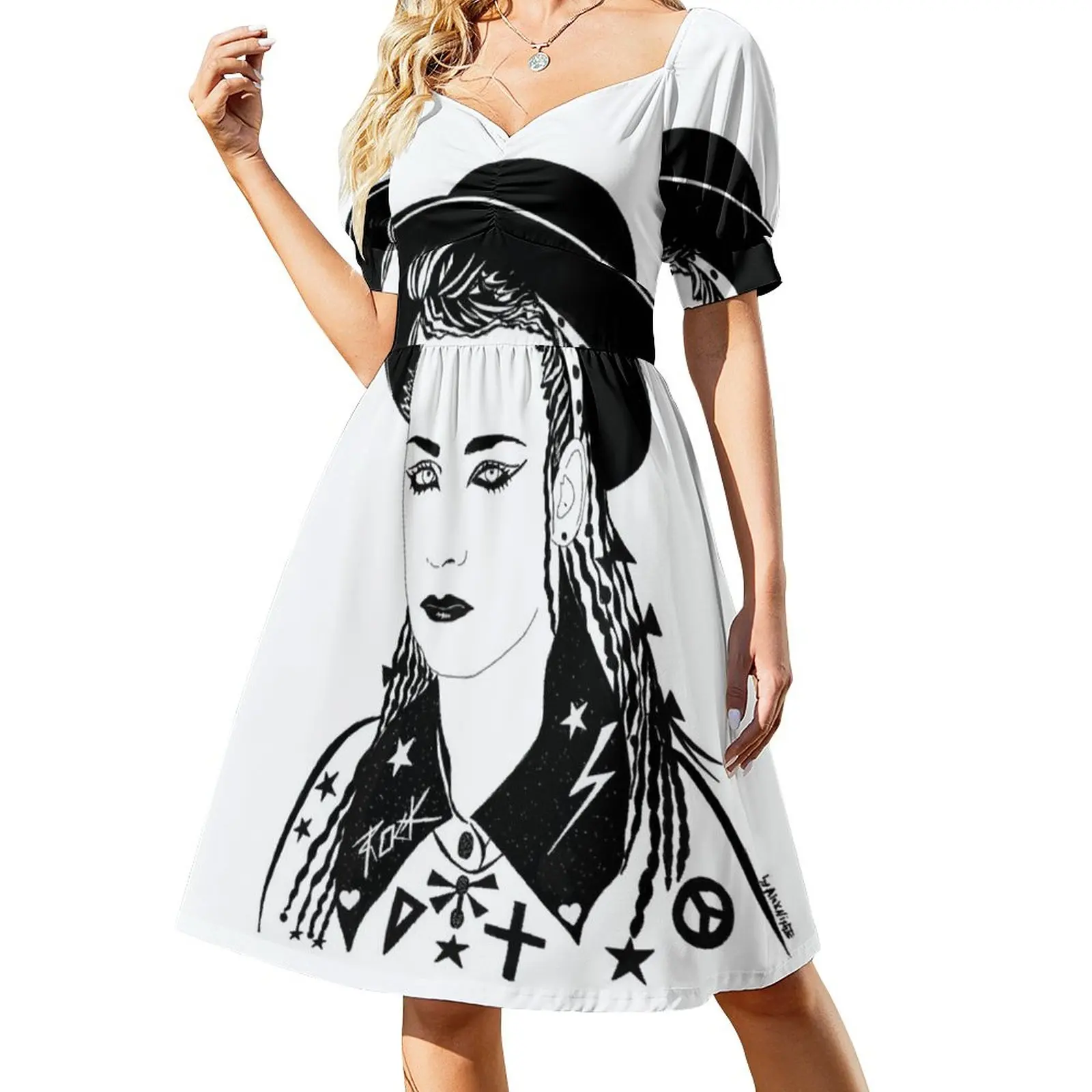 

K POP B&W Sleeveless Dress women's summer dresses 2024 elegant chic wedding evening dresses dresses for women 2024