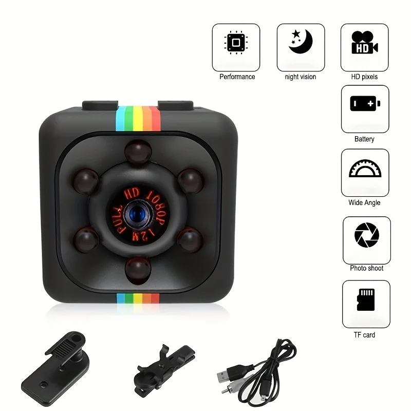 Mini DV sports camera 720P HD infrared night vision aerial sports surveillance camera 200mah battery Support 32GB TF card topodome waterproof ipx8 wifi 4k 24fps 2inch screen 1200mah battery internal speaker video recording sports action mini camera