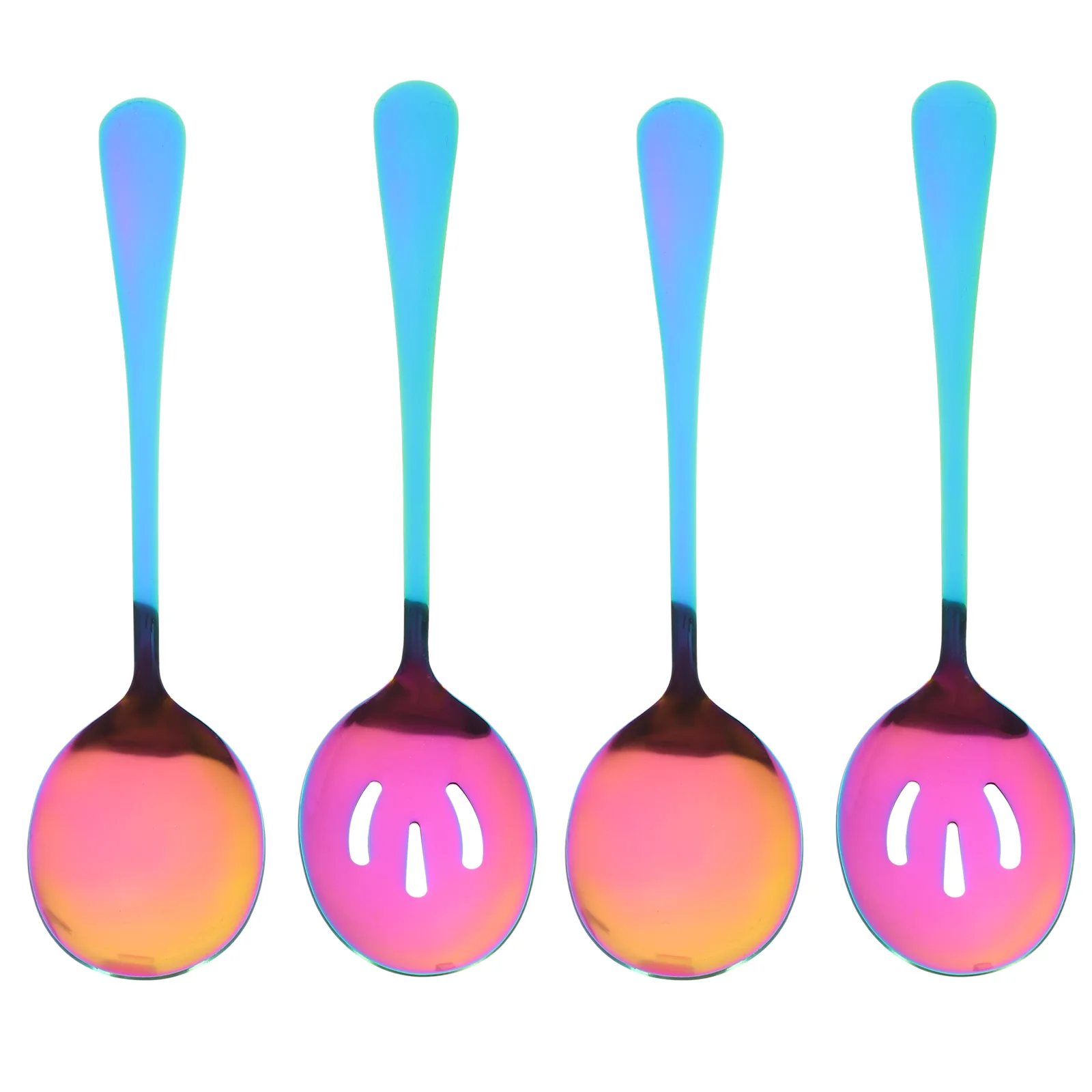 

Stainless Steel Spoon Dinner Slotted Spoons Reusable Small Serving Utensils Kitchen Ergonomic Tableware