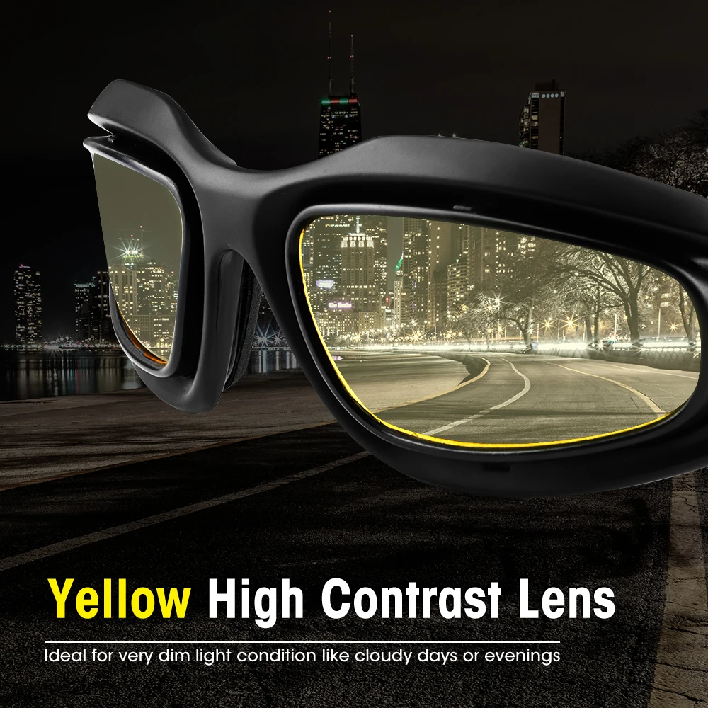 KEMIMOTO Motorcycle Glasses Polarized Sunglasses For Shooting Eye Protection Windproof Moto Goggles UV400 Antifog clear Lens 4
