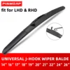 General J/U-Shaped Hook Wiper Blade Windshield Rubber Three-Stage Wiper Blade Wipers "14" 16 "17" 18 "19" 20 "21" 22 "24" 26" 1