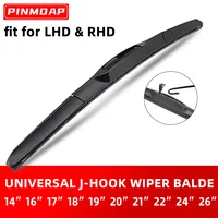 General J/U-Shaped Hook Wiper Blade Windshield Rubber Three-Stage Wiper Blade Wipers "14" 16 "17" 18 "19" 20 "21" 22 "24" 26" 1