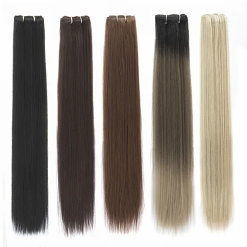 90cm Straight Hair Bundles 36 inches 200 Grams Synthetic Hair Weaving Piano Blonde #613 High Temperature Fiber Hair Extension 1