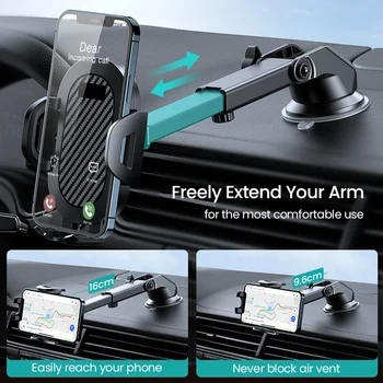 AUFU Sucker Car Phone Holder Smartphone Mount Stand GPS Telefon Mobile Cell Support For iPhone 15 14 13 Pro Max Xiaomi Samsung 3