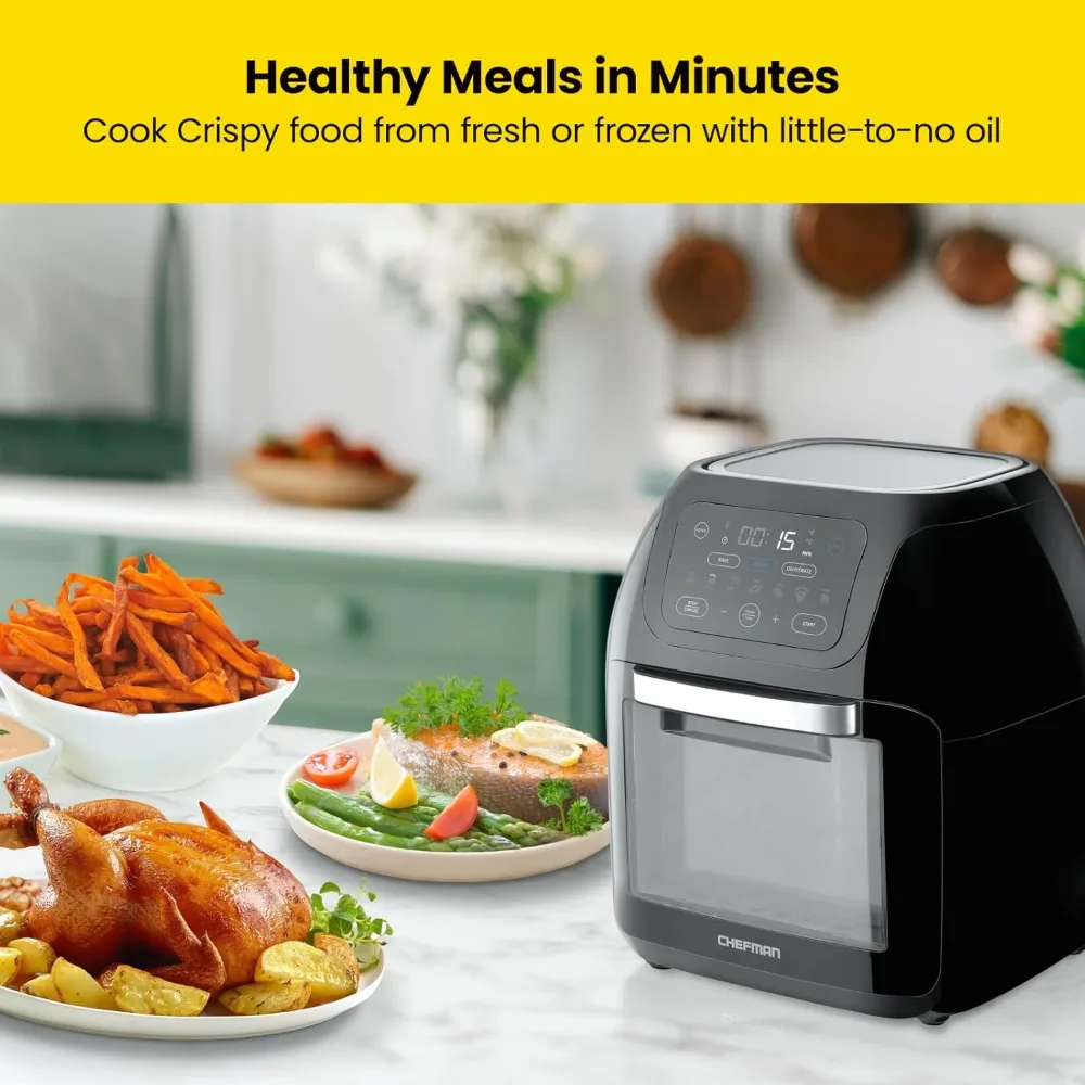 Multifunctional Digital Air Fryer+ Rotisserie, Dehydrator, Convection Oven, 17 Touch Screen Presets Fry, Roast, Dehydrate, Bake 3