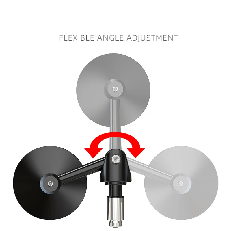Motorcycle Handlebar Rearview Mirror Motorbike Handlebar Extended Mirrors Angle Adjustable Blind Spot Wide View Safety Mirror 3