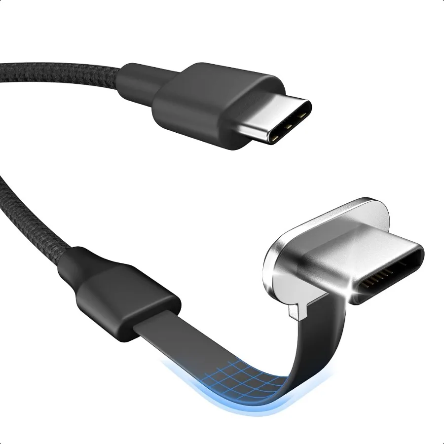 60W USB C Charger Cable Flat 90Degree