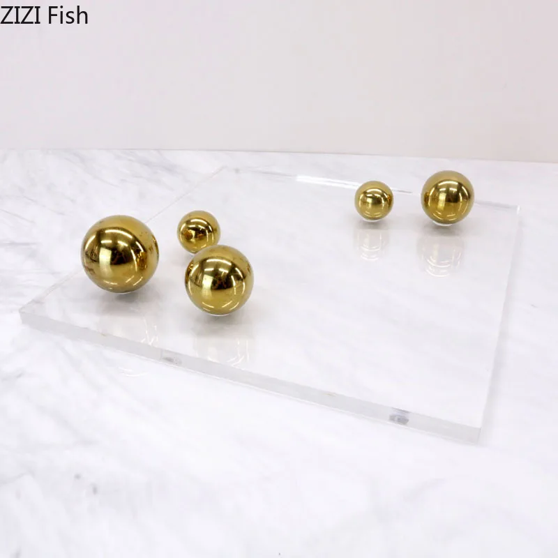 Transparent Acrylic Decorative Storage Tray Jewelry Earrings Organizer Trays Dresser Table Desktop Cosmetics Organizer Container 5