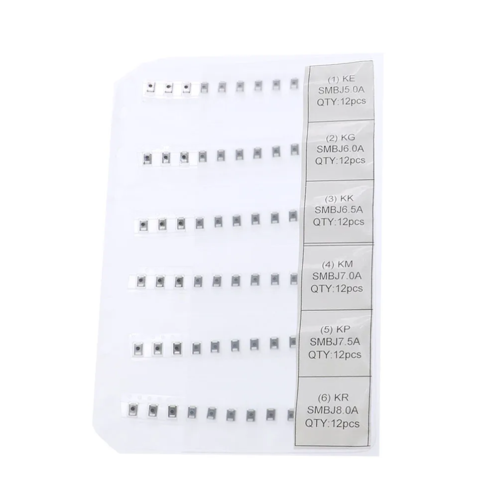 564Pcs 47Value one/Two Way TVS Diode Assorted kit SMBJ5.0A-SMBJ188A Sample Book