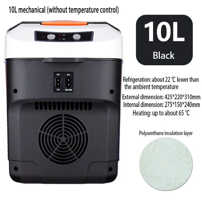 Enventor Nevera Pequeña Portátil 10L, Mini Nevera Portátil, Nevera Portátil  Eléctrica 12V/220V con Funciones Frío y Calor, Pantalla LED, Mini