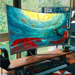 TITAN ARMY 32 inch 4K ultra clear monitor computer 1500r large curved screen wide color gamut design drawing ps5 office 100%ntsc