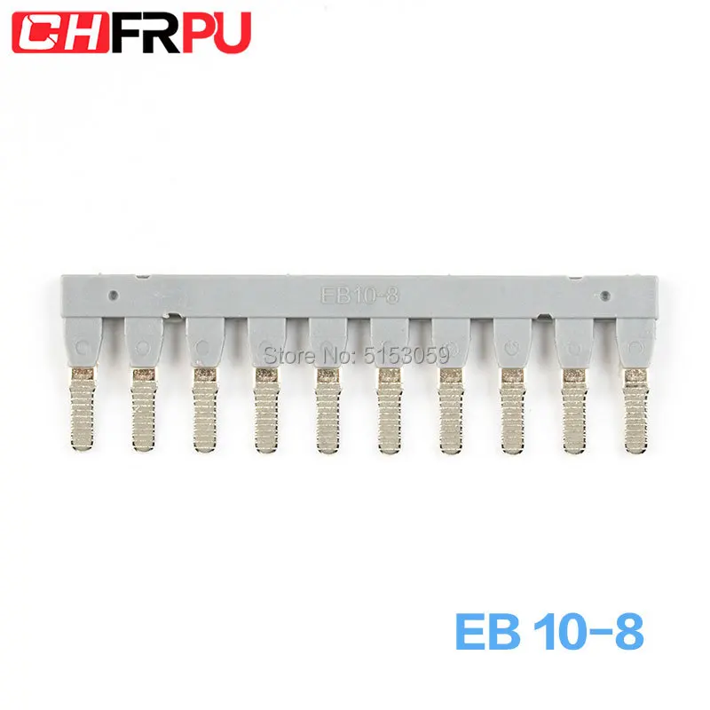 

EB 10-8 Suitable for UK6 Side Plug Connector Din Rail Terminal block short circuit connection strip