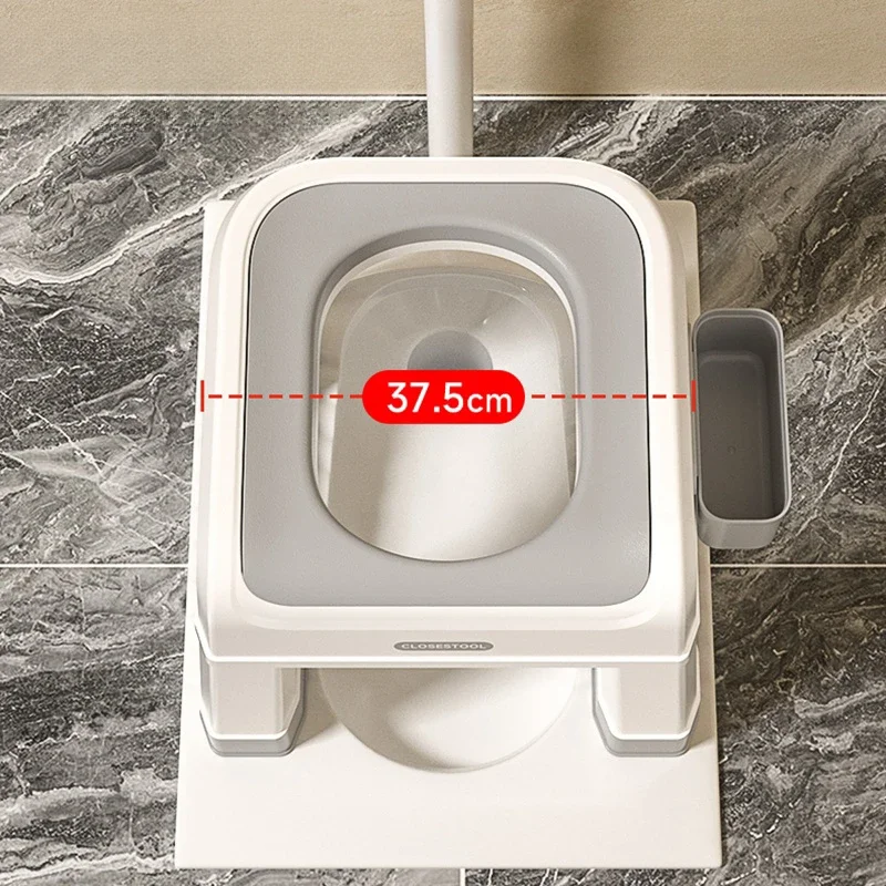 Commode Stool Multifunctional Simple Foot Stools Squat Potty Bathroom Toilet Stool Portable Toilet Seat Stool for Bathroom Potty 3