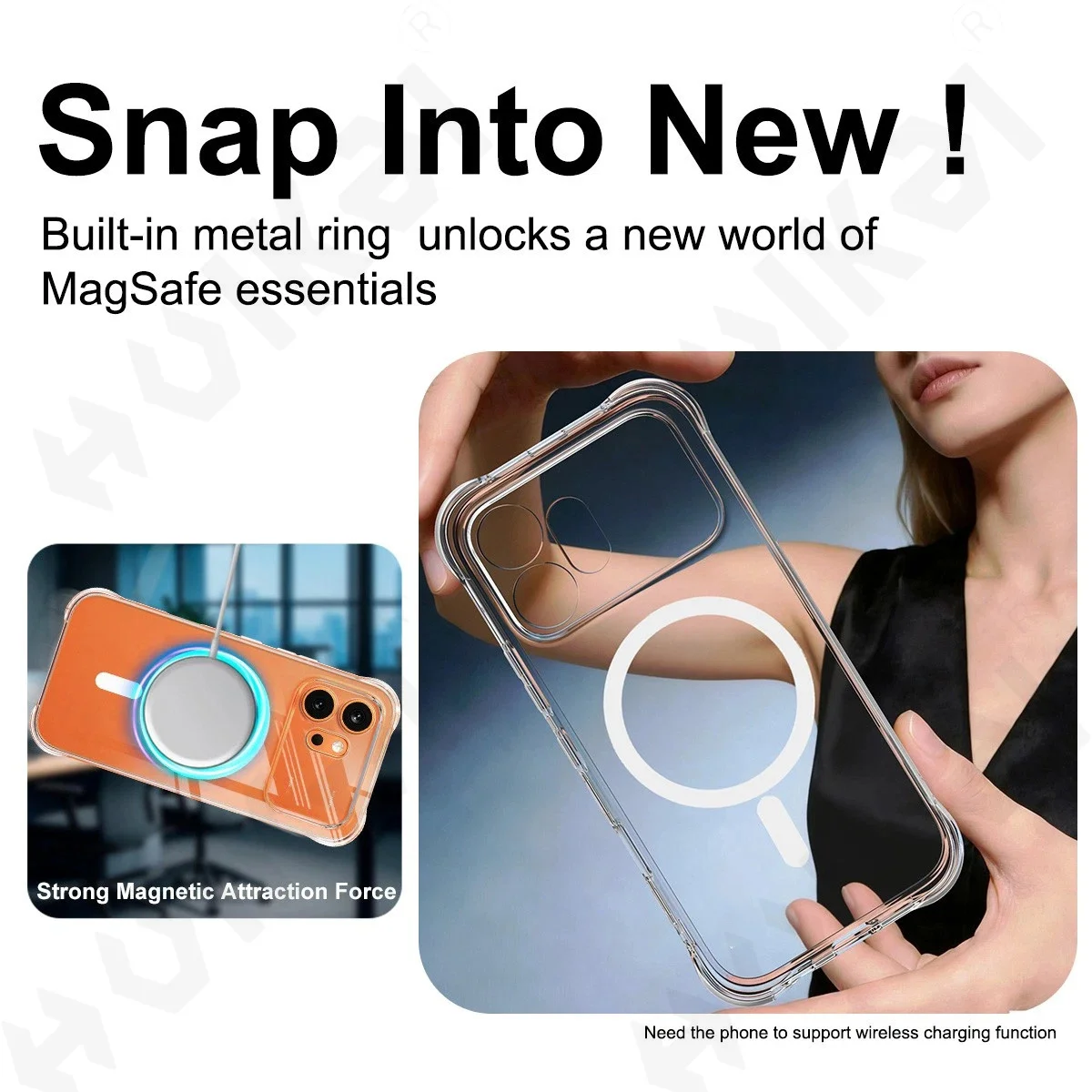 Crystal Clear Magnetic Case with MagSafe - Transparent Protective Cover