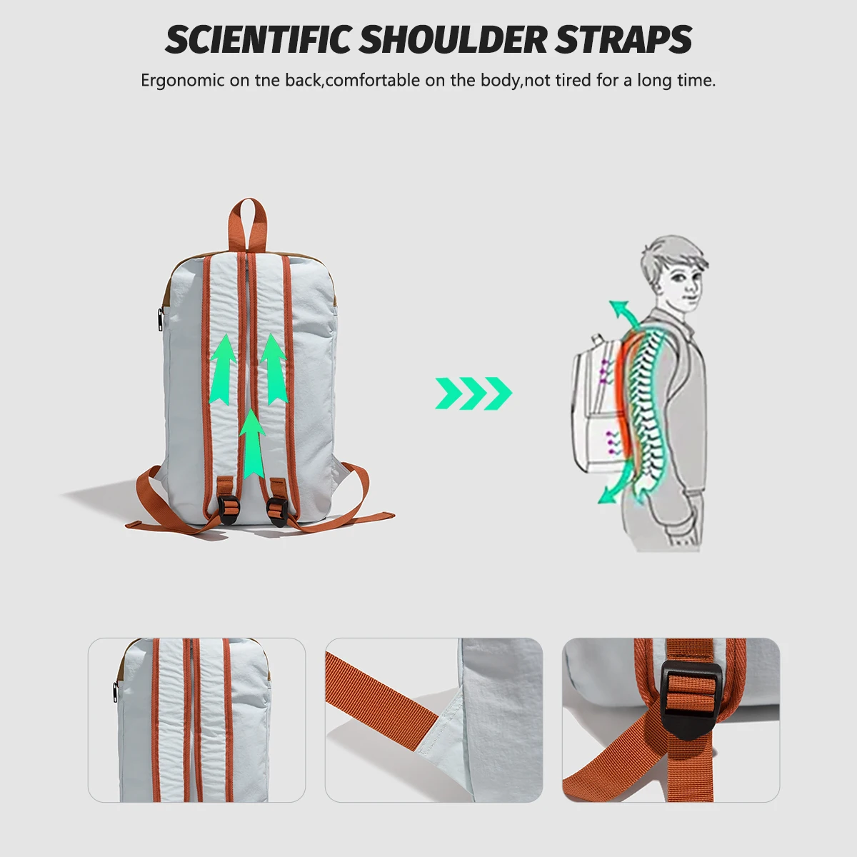 Outdoor Travel Backpack Sports Backpack Men's Ultra-Light Portable Travel Skin Mountaineering Backpack Women's Waterproof Foldableable Large-Capacity School Bag College Student Work Clothing