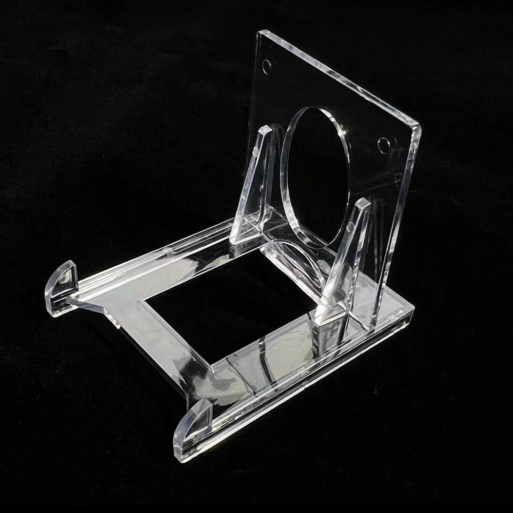 

Two Part Adjustable Clear Acrylic Plastic Display Stand Card Brick Bracket For ONE-TOUCH Holders Magnetics Screwdowns Loaders