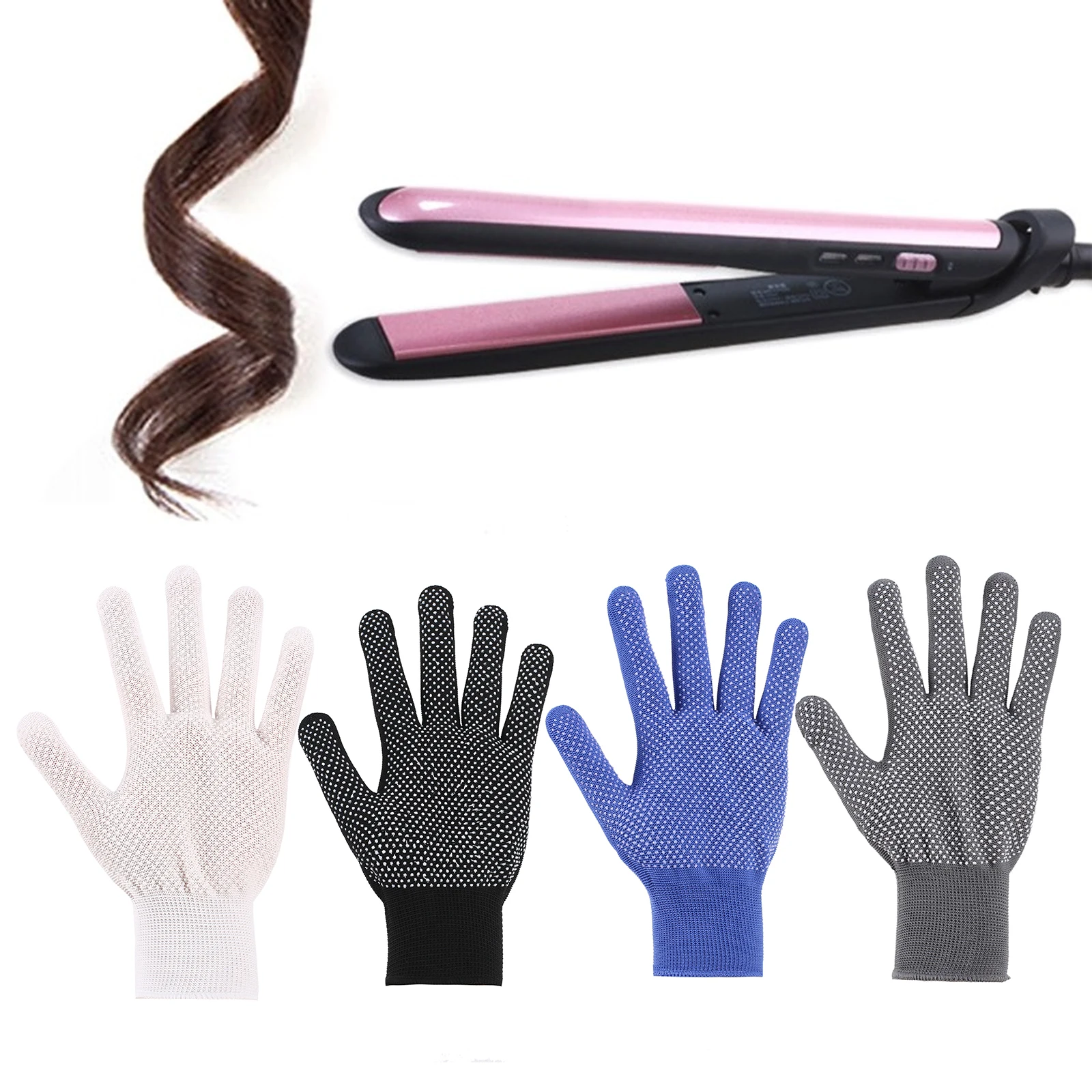 1 paio piastra per capelli permanente Curling parrucchiere guanto per dita resistente al calore strumenti per lo Styling dei capelli guanti protettivi resistenti al calore