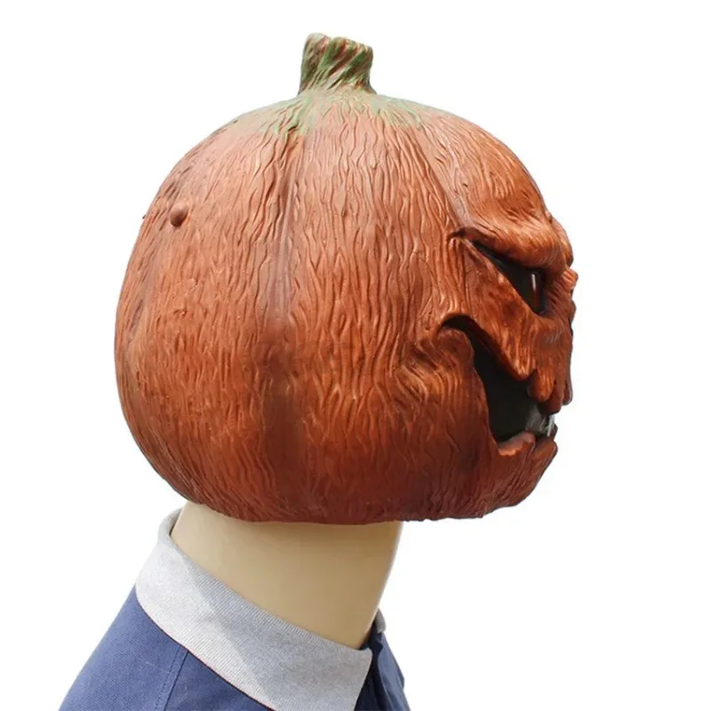 Halloween Mask Novelty Latex Pumpkin Head Mask Costume for Adults Cosplay Party Props Party Decoration