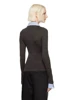 Openyy striped splicing fake two-piece slim fit knitted cardigan sweater wool base sweater 2