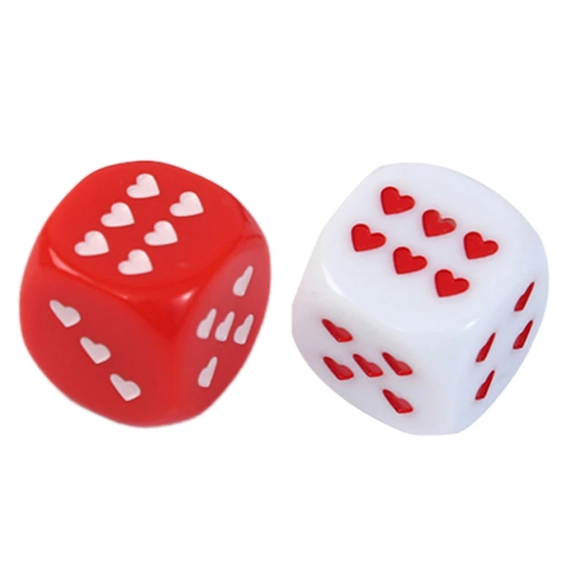 N0HA Classroom Colorful Dices Heart-shape Counting Board Game Toy Dices Party Tool
