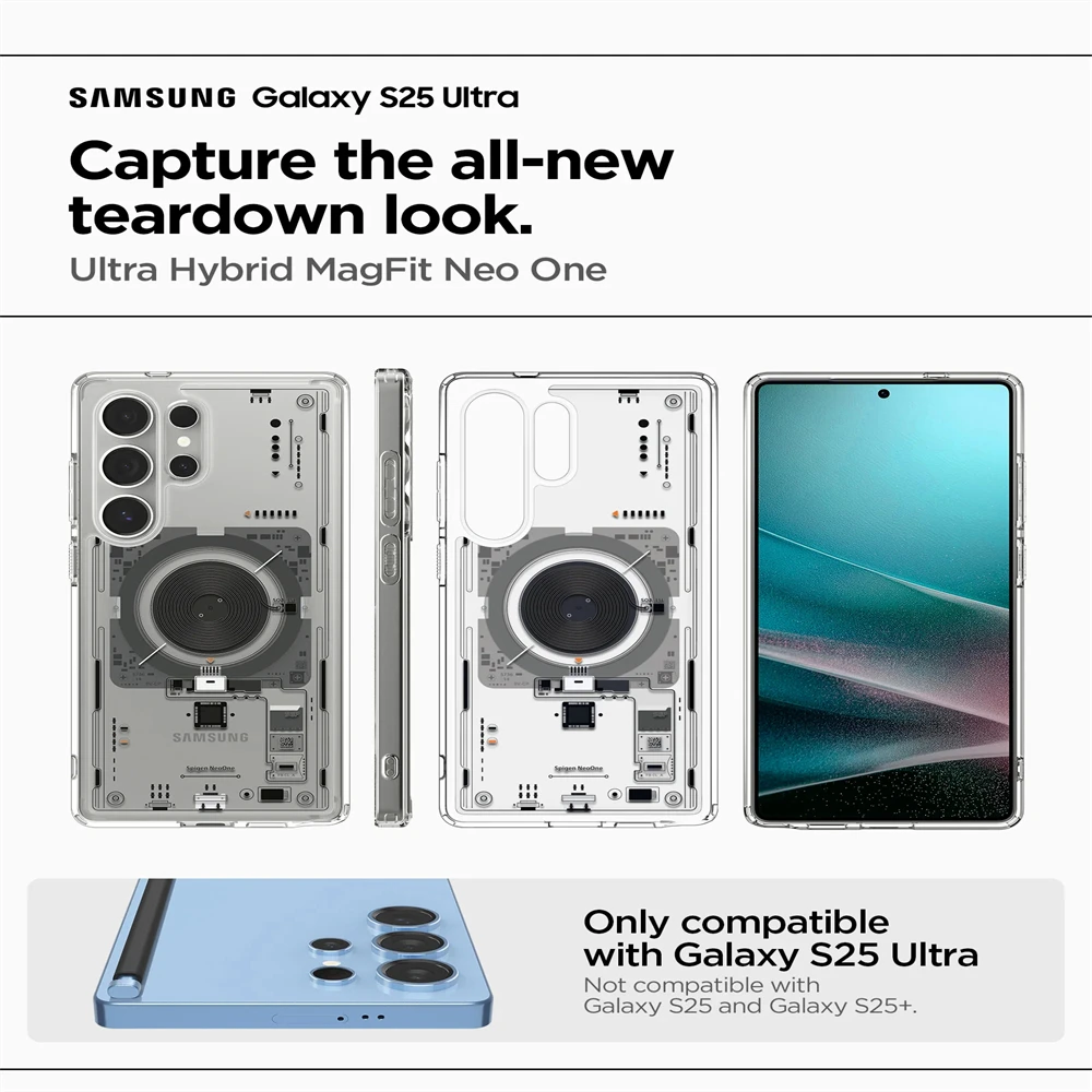 Spigen für Samsung Galaxy S25 Ultra S26 S24 S23 Ultra Plus Ultra Hybrid Magnetische Softcase für MagSafe Transparente Weiche Hülle – Detail 11