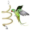 Bird Toy Spiral Cotton Rope Chewing Bar Parrot Swing Climbing Standing Toys Chewing Bar Cage Hanging Swing Toy Bird Supplies 2