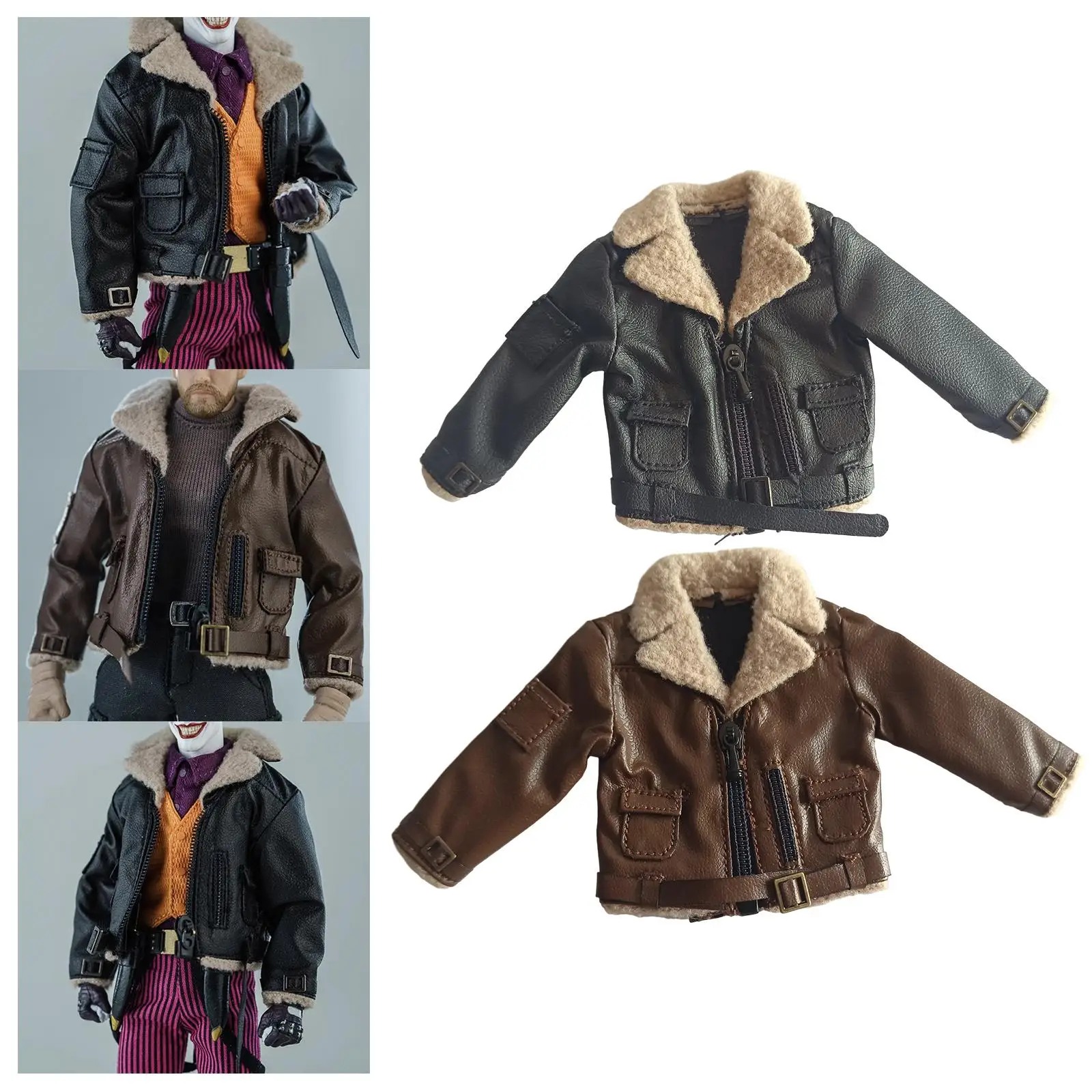 1/12 Male Action Figure Jacket, Fashionable, Doll Decor for 6inch Male Action Figures