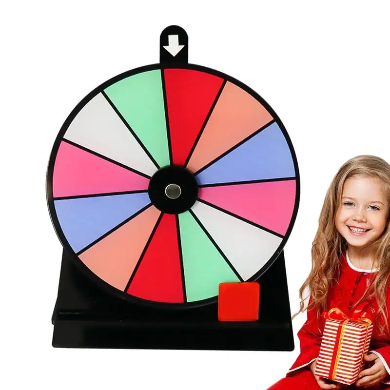 

Wheel Prize SpinningGame Non-slip Wheel Of Fortune Game Spinner With Stand 12 Slots Tabletop Prize Wheel For Trade Show Party