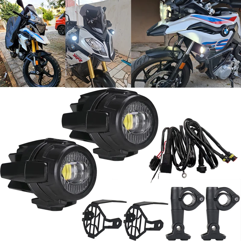 LEDauxiliaryheadlightmountingkitforBMWheadlightsGS12001250F800GSR1100GSF700GSblack