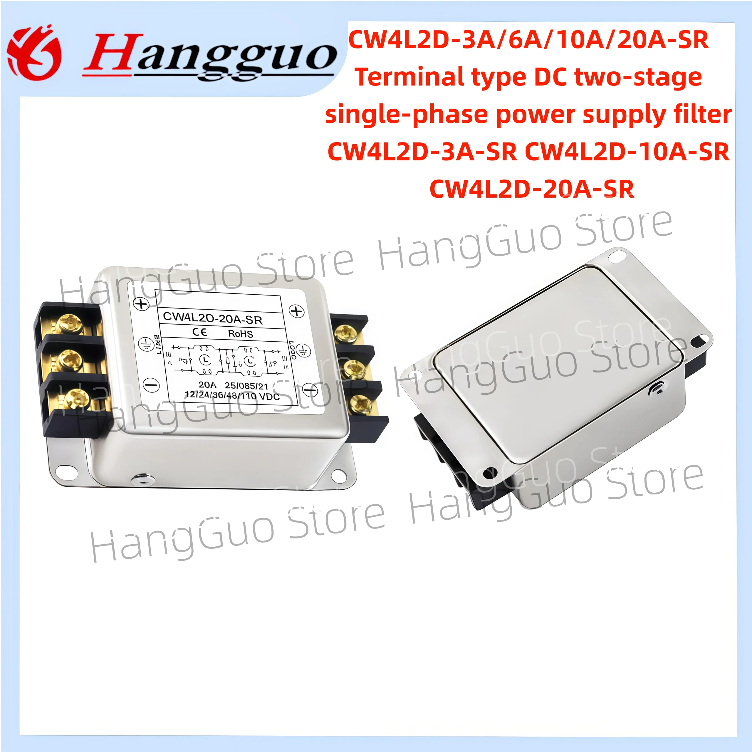 ใหม่เอี่ยมและเป็นของแท้ ตัวกรองแหล่งจ่ายไฟเฟสเดียว CW4L2D-3A/6A/10A/20A-SR รุ่น CW4L2D-3A-SR CW4L2D-10A-SR CW4L2D-20A-SR 1