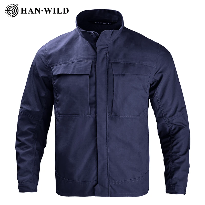 

HAN WILD Men Autumn Outdoor Hiking Jackets Waterproof Casual Running Sports Coat Jacket Hiking City Commute Fashion Coat