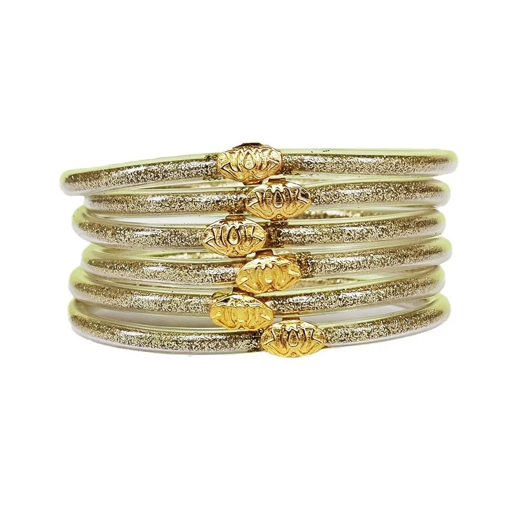 6pcs/set Buddhist Temple Bangles Yoga Jelly Bangles Bracelet Lucky Symbol Silicone Bracelet for Women 5