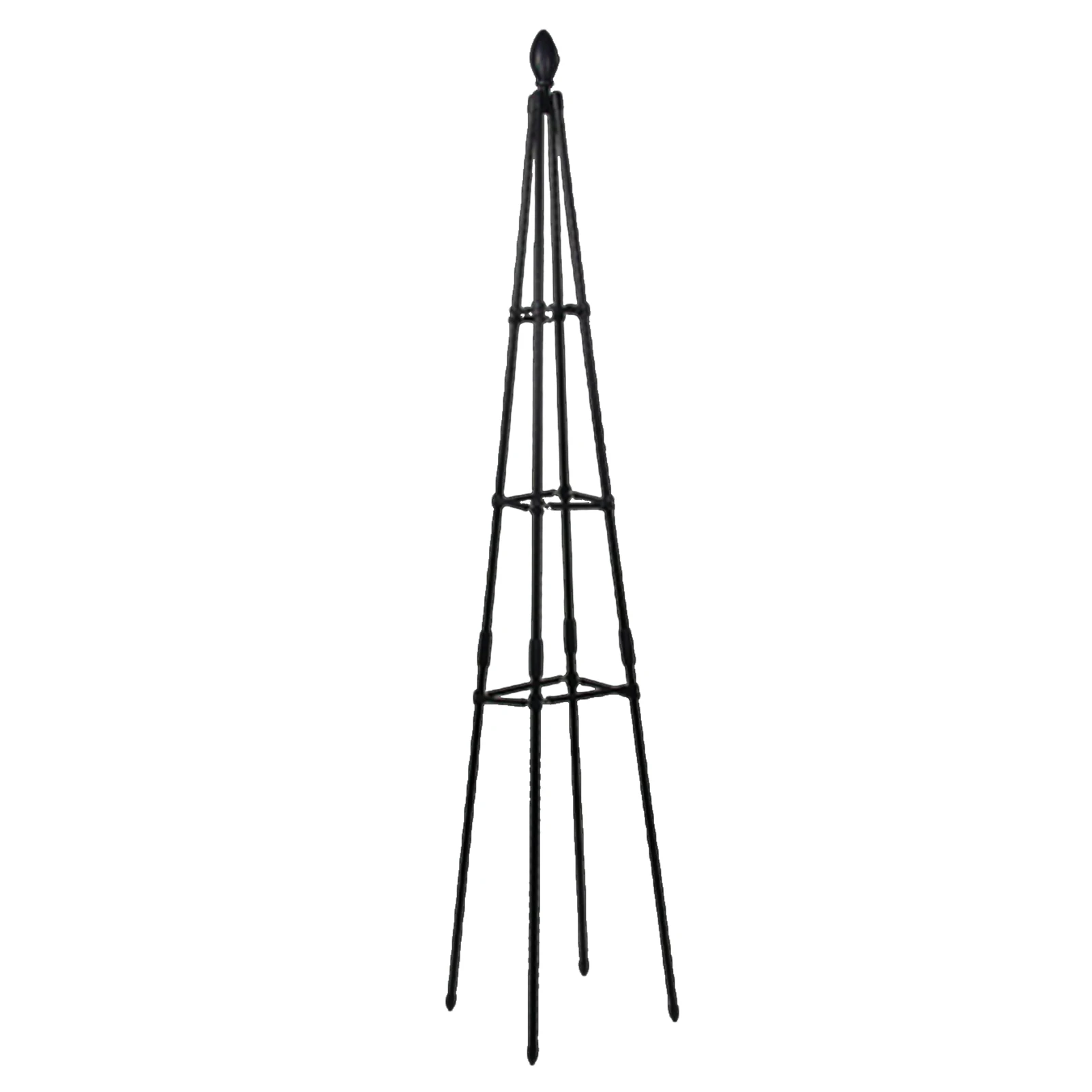 

Potted Plants Plastic Coated Vines Flowers Tomato Cage Indoor Outdoor Steel Black Climbing Support Frame Obelisk Trellis Garden