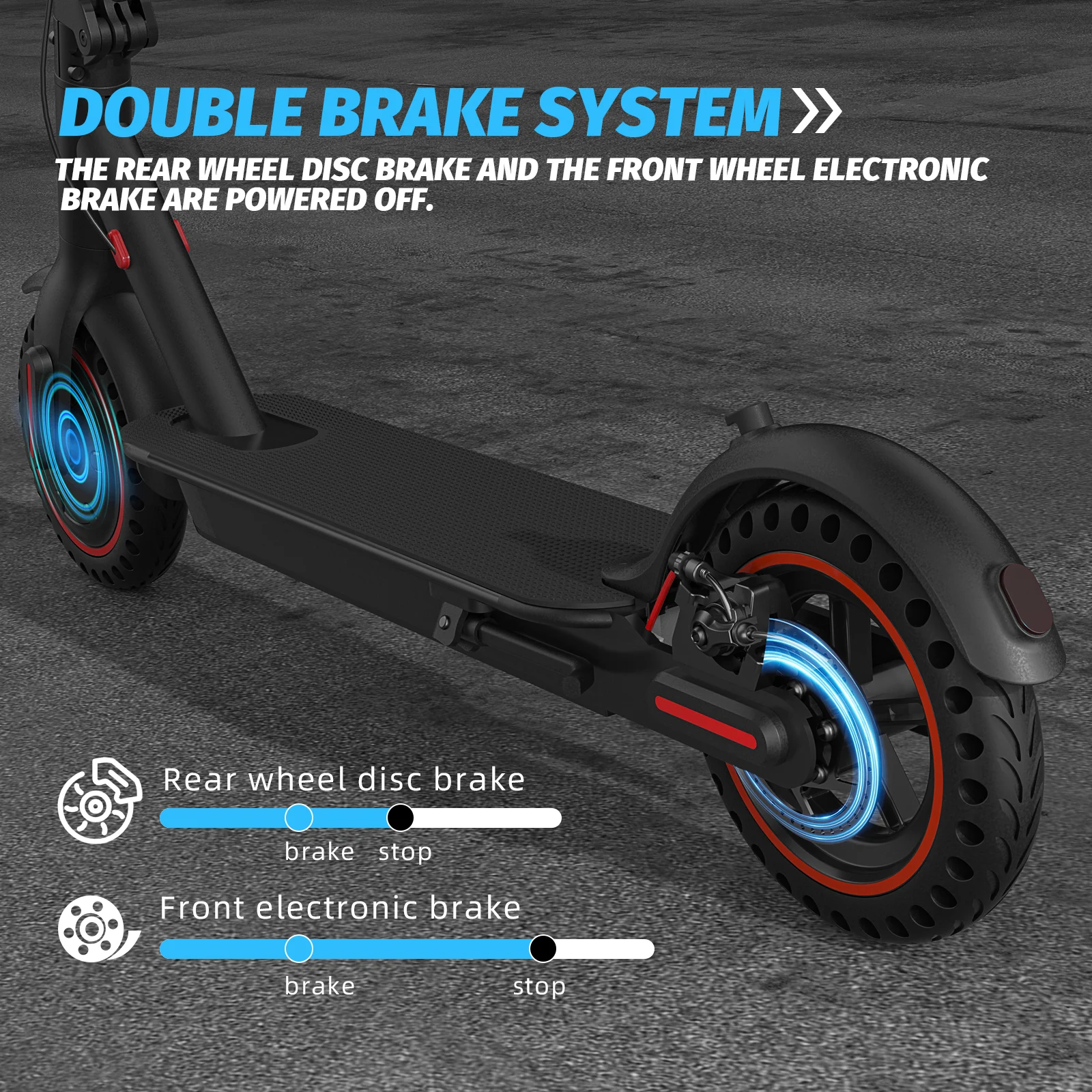 350W Foldable Electric Scooter for Adults Teens,Explosion-proof Tires,Dual Brake System,Lightweight APP Support E-scooter 4