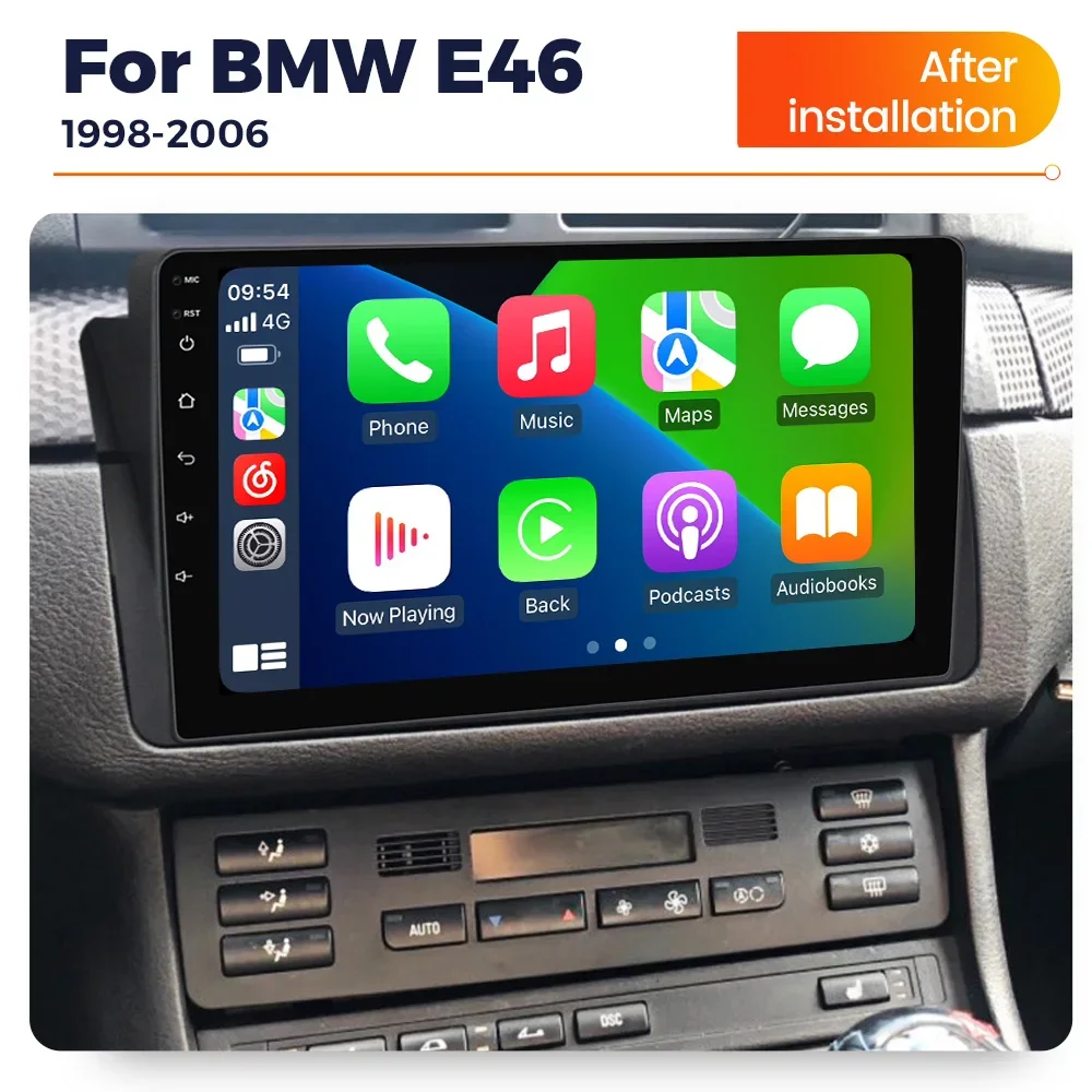 MEKEDE AI   ī÷, ȵ̵ ڵ , BMW E46 M3 318, 320, 325, 330/335 , ڵ Ƽ̵ ÷̾, ̼ GPS, 2din ִ 8 + 256G